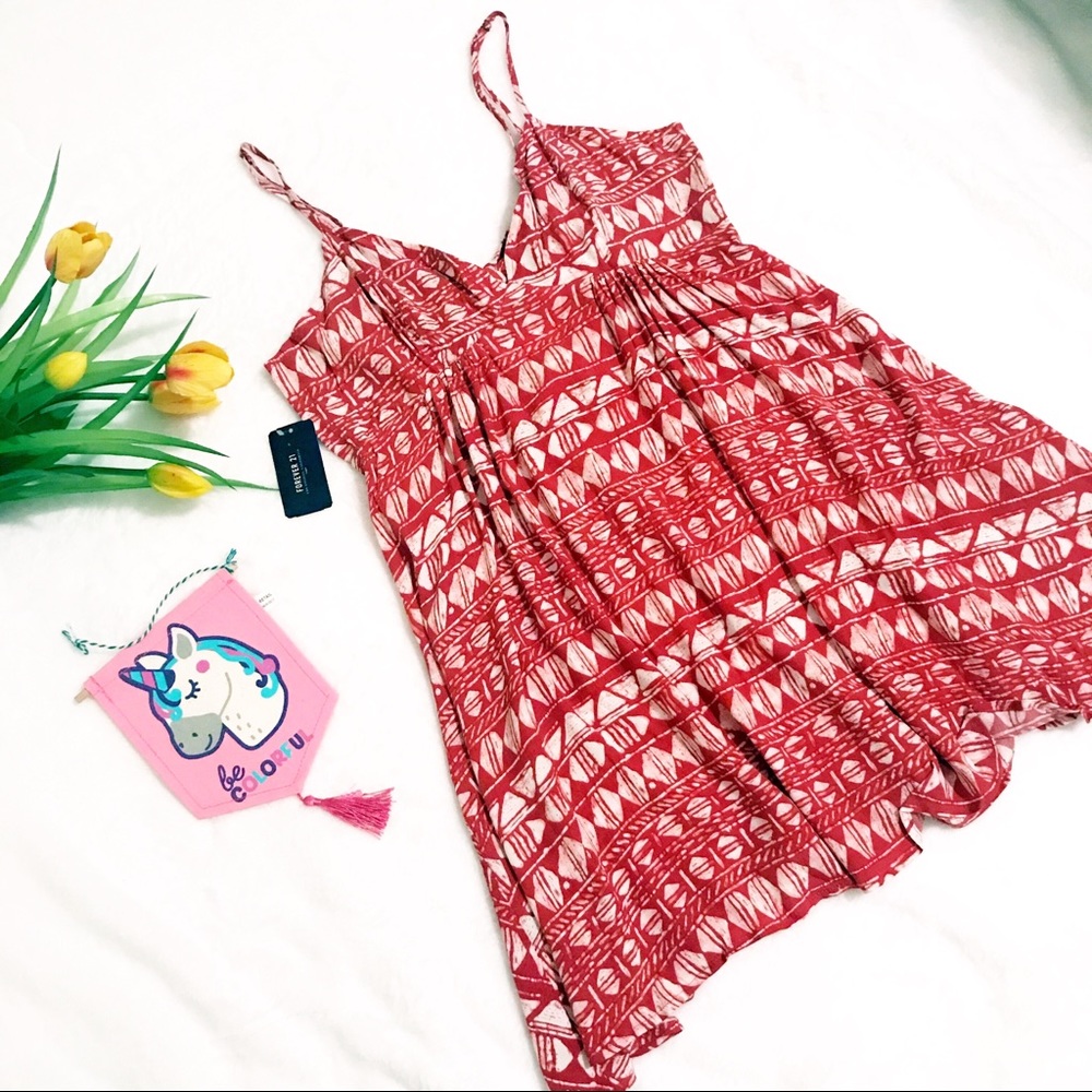 🆑 Dress Rust Cream color/ Forever 21/ Size L